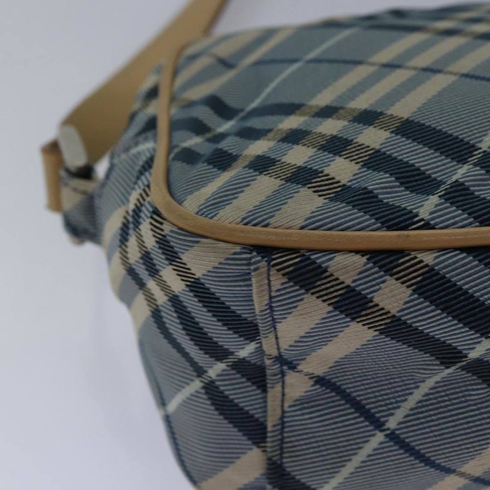 BURBERRY Nova Check Blue Label Shoulder Bag Nylon Blue Auth bs16102 - Picture 15 of 16